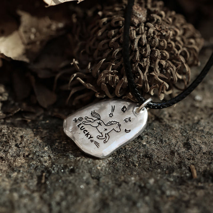 Buddha Stones, zawieszka na szczęście konia ze srebra próby 999, Rok Konia, łańcuszek ze srebra próby 925, naszyjnik z błogosławieństwem - image 12