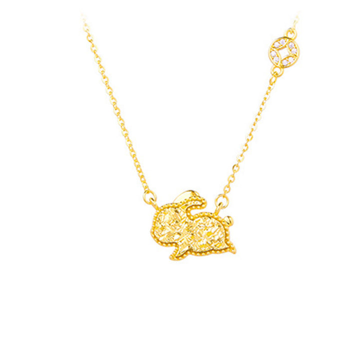 Naszyjnik z Buddha Stones, Rok Konia, Chiński Zodiak, Srebro Sterling 925, Wzór Monety, Błogosławieństwo, Łańcuszek - Królik - Srebro (Błogosławieństwo ♥ Ochrona) - image 17