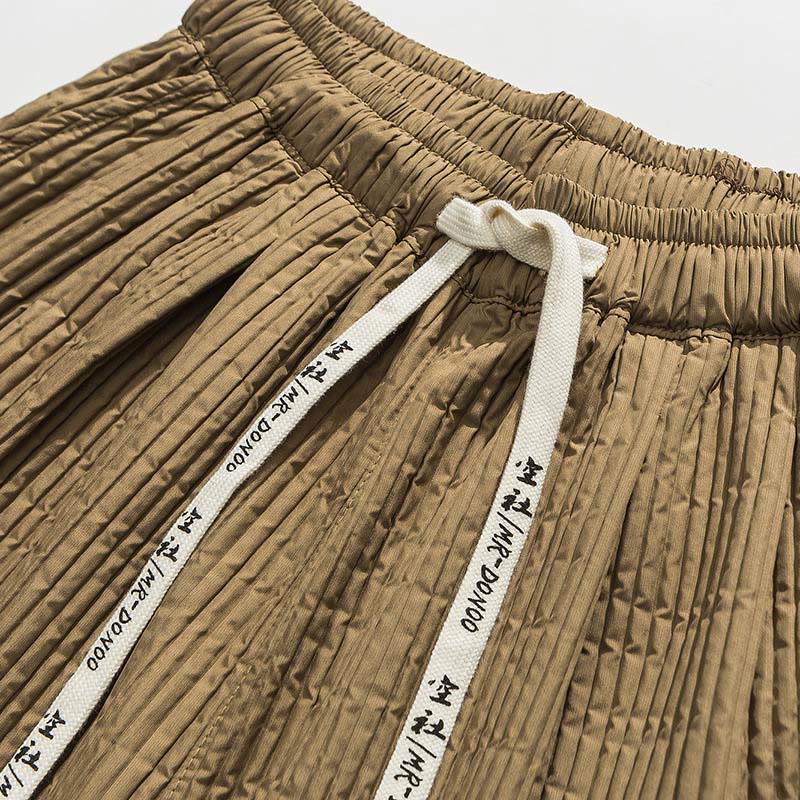 Męskie spodnie haremowe z kieszeniami i ściągaczem Buddha Stones Fall w jednolitym kolorze - image 21