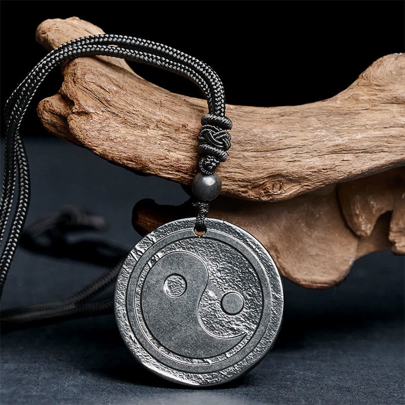 Naszyjnik z Buddha Stones , naturalny autentyczny kamień szungit, rzeźbiony, ochrona yin yang - image 1