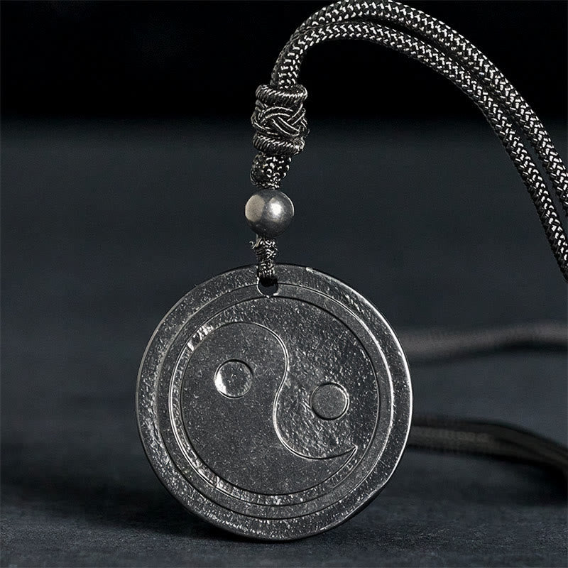 Naszyjnik z Buddha Stones , naturalny autentyczny kamień szungit, rzeźbiony, ochrona yin yang - image 2
