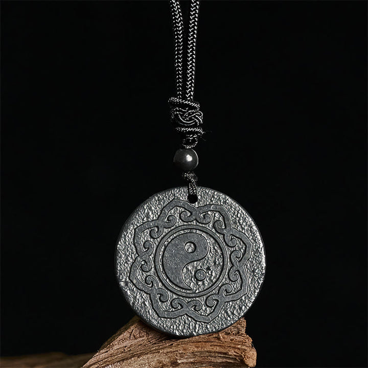 Naszyjnik z Buddha Stones Tai Chi Yin Yang z autentycznym kamieniem szungitowym i wisiorkiem z wewnętrzną siłą - image 3