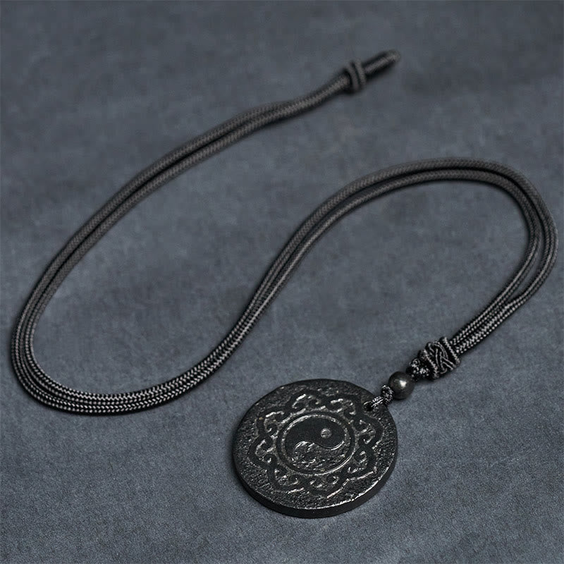 Naszyjnik z Buddha Stones Tai Chi Yin Yang z autentycznym kamieniem szungitowym i wisiorkiem z wewnętrzną siłą - image 8