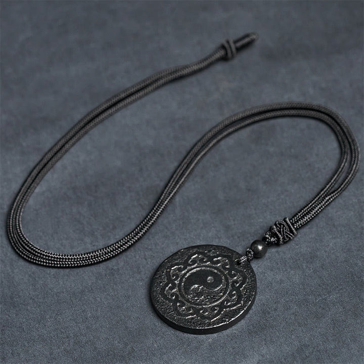Naszyjnik z Buddha Stones Tai Chi Yin Yang z autentycznym kamieniem szungitowym i wisiorkiem z wewnętrzną siłą - image 8