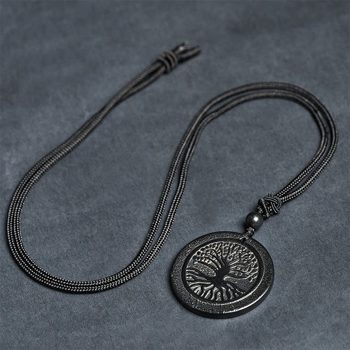 Buddha Stones, wzór rzeźbienia drzewa życia, autentyczny kamień szungit, wisiorek ochronny - image 5