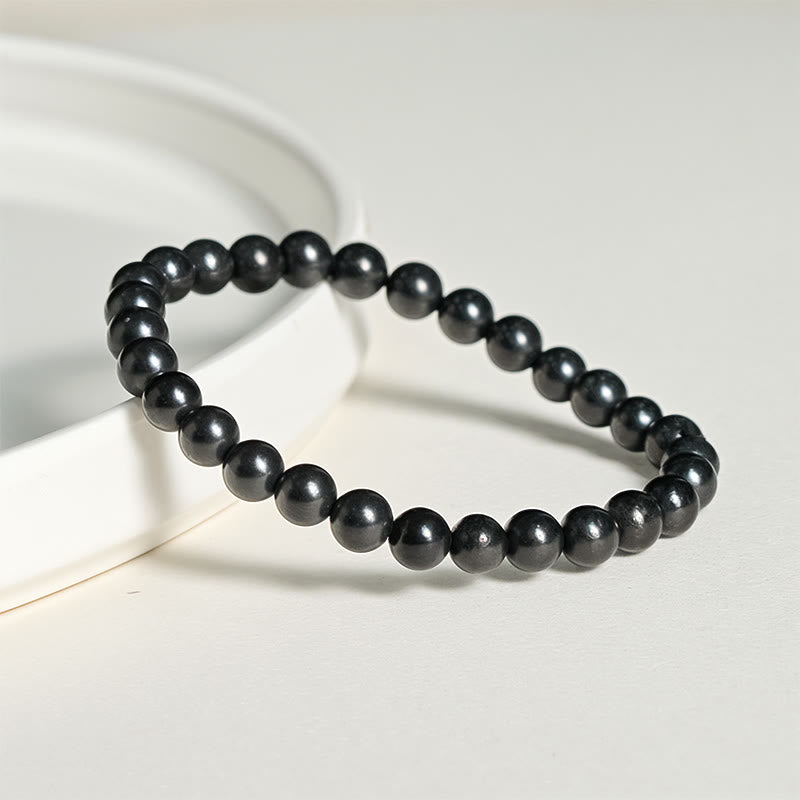 Bransoletka z Buddha Stones Round Authentic Shungite Inner Strength - image 2