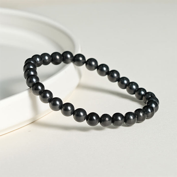 Bransoletka z Buddha Stones Round Authentic Shungite Inner Strength - image 2