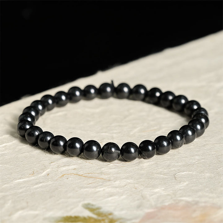 Bransoletka z Buddha Stones Round Authentic Shungite Inner Strength - image 0