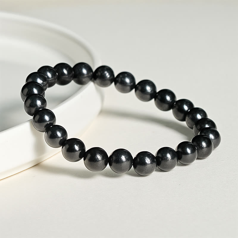 Bransoletka z Buddha Stones Round Authentic Shungite Inner Strength - image 9