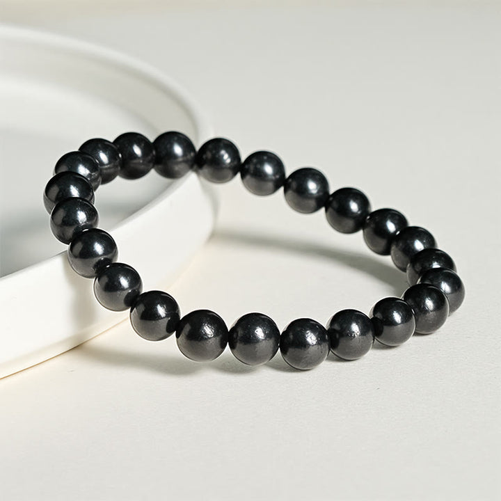 Bransoletka z Buddha Stones Round Authentic Shungite Inner Strength - image 9