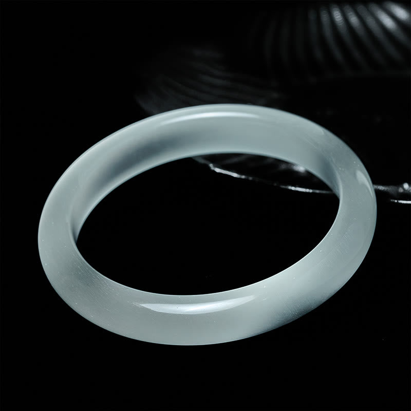 Bransoletka-mankiet z Buddha Stones, białe kocie oko, obfitość duchowa - image 1