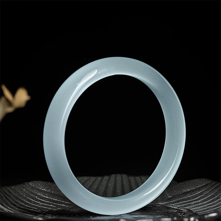 Bransoletka-mankiet z Buddha Stones, białe kocie oko, obfitość duchowa - image 2