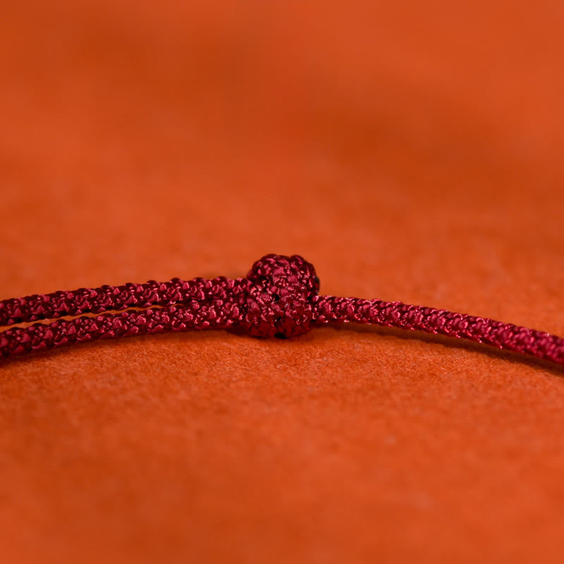 Srebrny wisiorek z Buddha Stones , przyciągający szczęście, z czerwonym sznurkiem, z regulowanym sznurkiem, dla kotów i małych psów - image 8