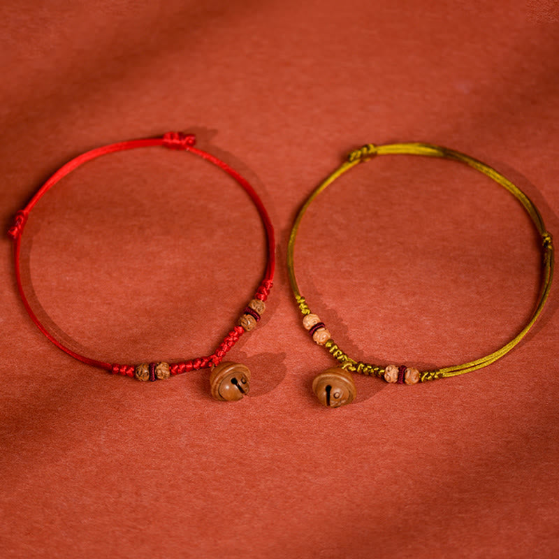 Buddha Stones, czerwony sznurek, koraliki z drewna brzoskwiniowego, dzwonek, siła, regulowana, obroża dla kotów i małych psów - image 17