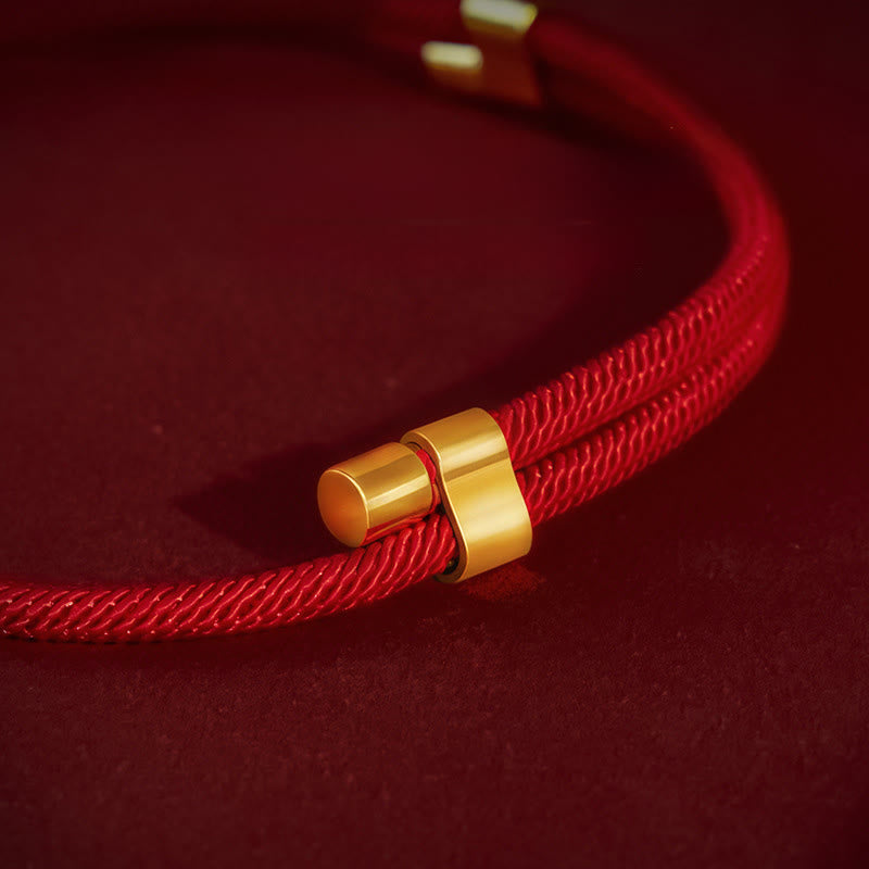 Buddha Stones, czerwony sznurek ochronny, regulowana obroża dla kotów i małych psów - image 2