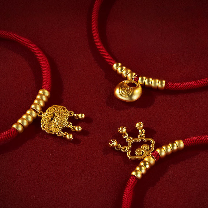 Buddha Stones, czerwony sznurek ochronny, regulowana obroża dla kotów i małych psów - image 11