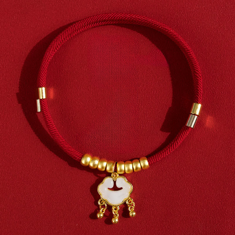 Buddha Stones, czerwony sznurek ochronny, regulowana obroża dla kotów i małych psów - Szklany wisiorek - 25-50 cm - image 12