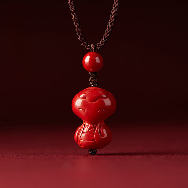 Naszyjnik z Buddha Stones, Rok Konia, Chińskie znaki zodiaku, grawerowany wzór, cynobrowy sznur błogosławieństwa - image 29