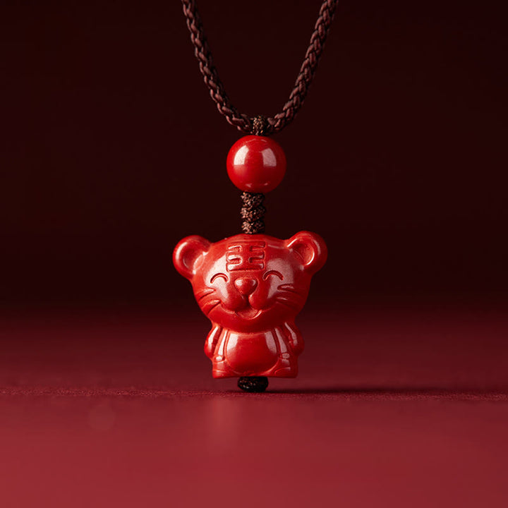 Naszyjnik z Buddha Stones, Rok Konia, Chińskie znaki zodiaku, grawerowany wzór, cynobrowy sznur błogosławieństwa - image 11