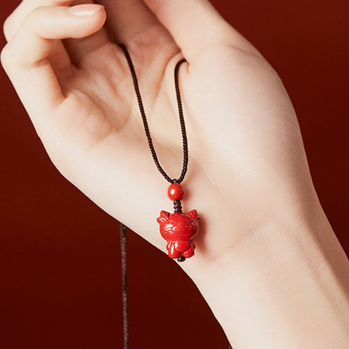 Naszyjnik z Buddha Stones, Rok Konia, Chińskie znaki zodiaku, grawerowany wzór, cynobrowy sznur błogosławieństwa - image 24