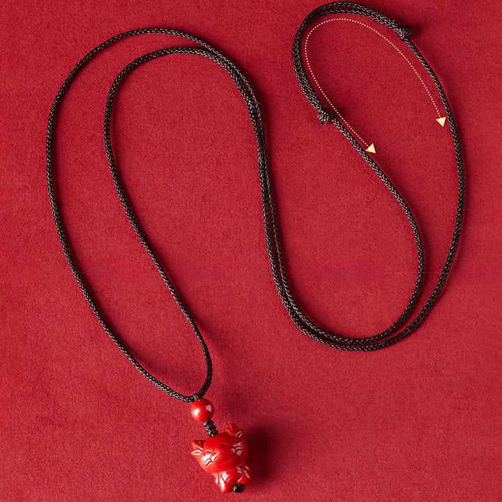 Naszyjnik z Buddha Stones, Rok Konia, Chińskie znaki zodiaku, grawerowany wzór, cynobrowy sznur błogosławieństwa - image 23