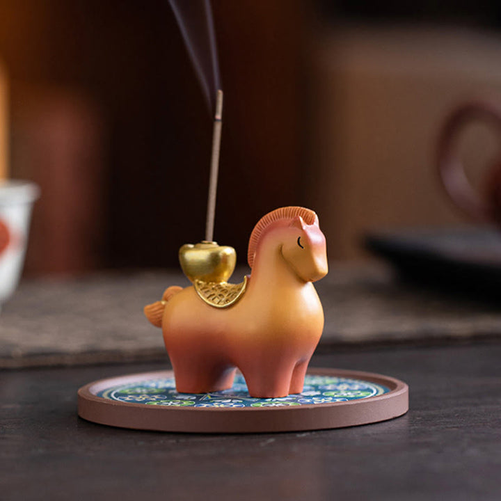 Buddha Stones Rok Konia 2026 Sztabka Nowego Roku Przyciągająca Bogactwo Dekoracja Domu Kadzielnica - image 8