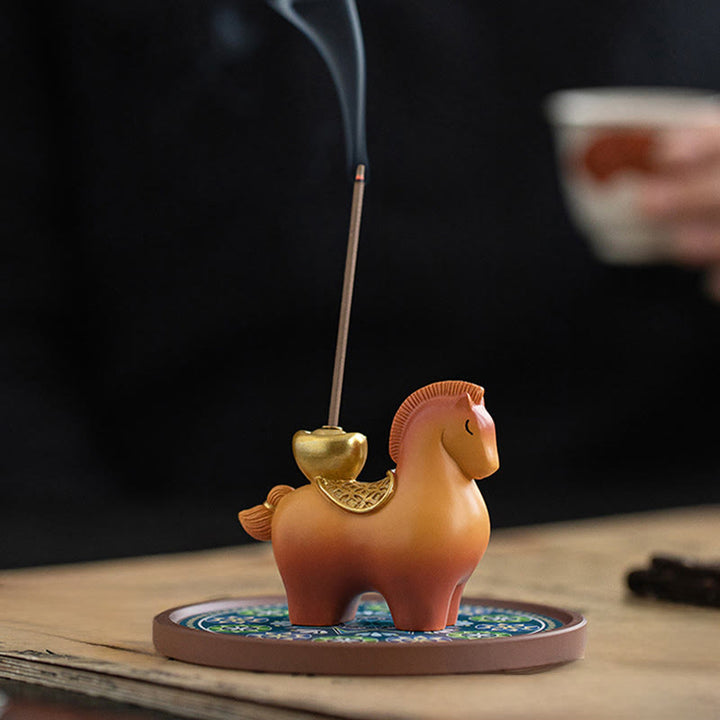 Buddha Stones Rok Konia 2026 Sztabka Nowego Roku Przyciągająca Bogactwo Dekoracja Domu Kadzielnica - image 6