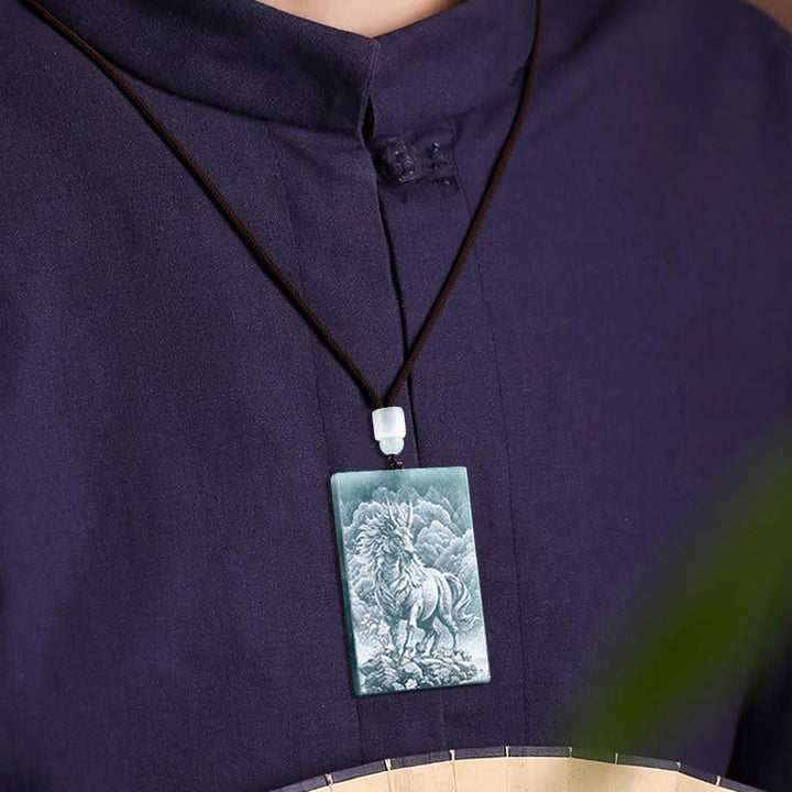 Naszyjnik z Buddha Stones, rok konia, chiński znak zodiaku, wisiorki z obfitości - image 2