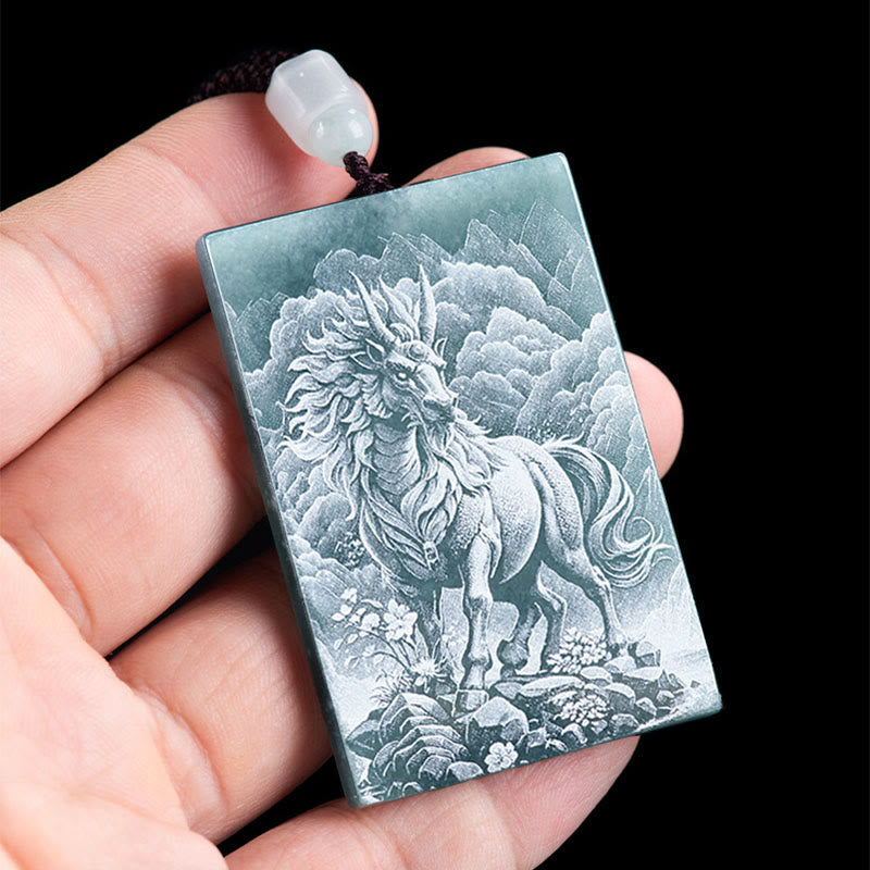 Naszyjnik z Buddha Stones, rok konia, chiński znak zodiaku, wisiorki z obfitości - image 1