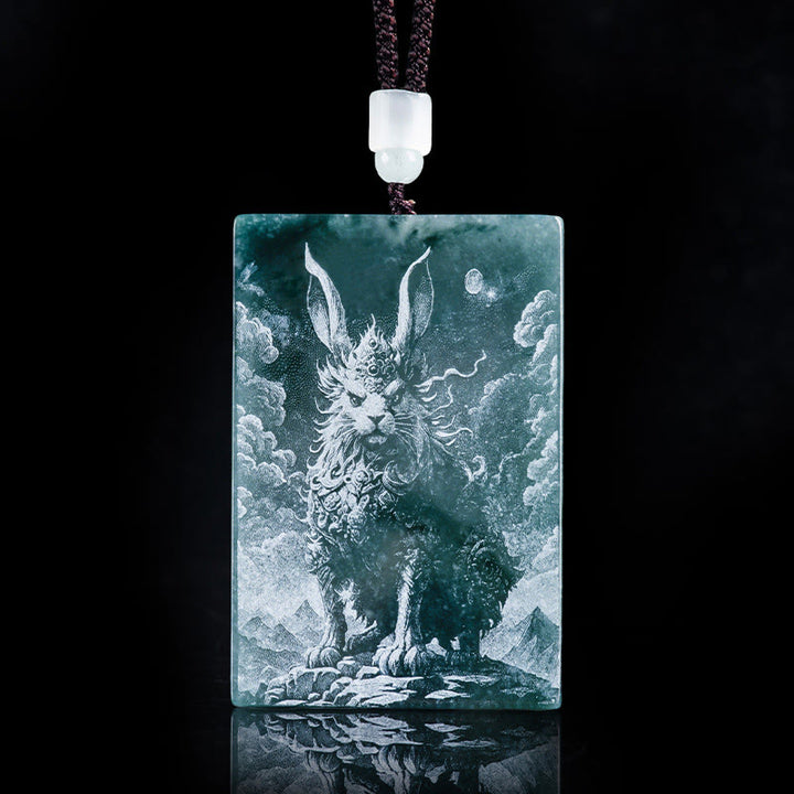 Naszyjnik z Buddha Stones, rok konia, chiński znak zodiaku, wisiorki z obfitości - Królik - 60*40*4mm - image 10