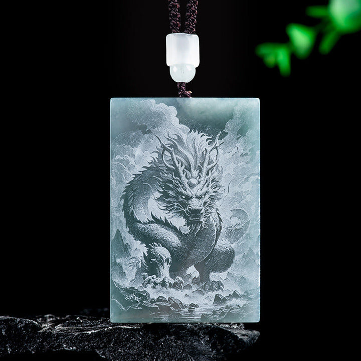 Naszyjnik z Buddha Stones, rok konia, chiński znak zodiaku, wisiorki z obfitości - Smok - 60*40*4mm - image 11