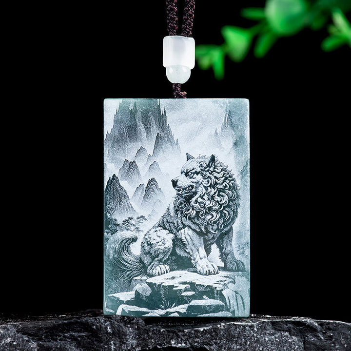 Naszyjnik z Buddha Stones, rok konia, chiński znak zodiaku, wisiorki z obfitości - Pies - 60*40*4mm - image 22