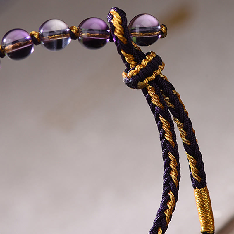 Buddha Stones, Monety Pięciu Cesarzy, Miedź, Ametyst, Cynober, Czarny, Czerwony Sznurek, Bransoletka Przyciągająca Szczęście - image 3