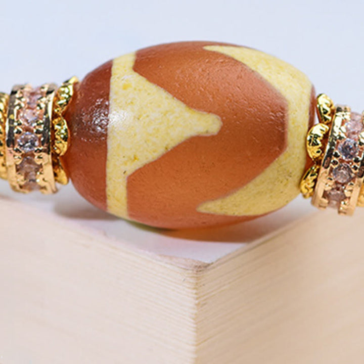 Bransoletka z Buddha Stones Liuli Glass Dzi Beads Blessings - image 17