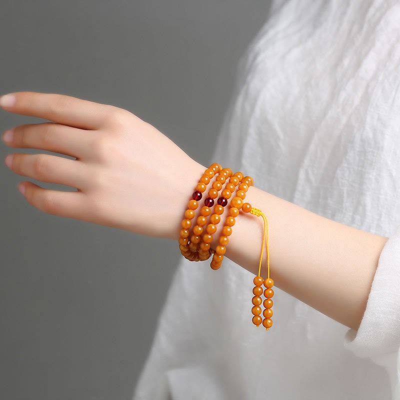 Tybetańskie Buddha Stones , okrągłe koraliki z bursztynu - image 10