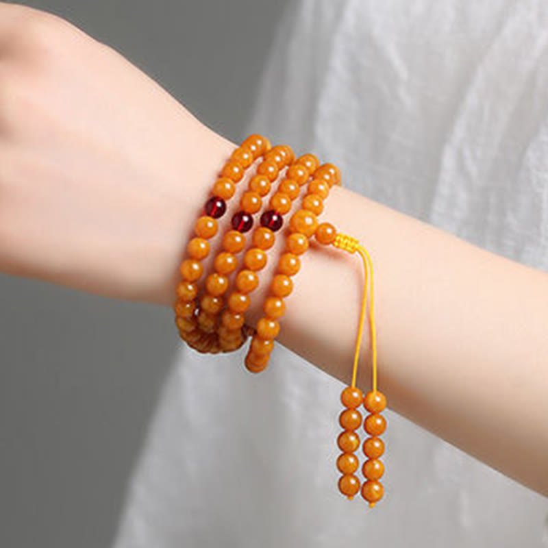 Tybetańskie Buddha Stones , okrągłe koraliki z bursztynu - image 8