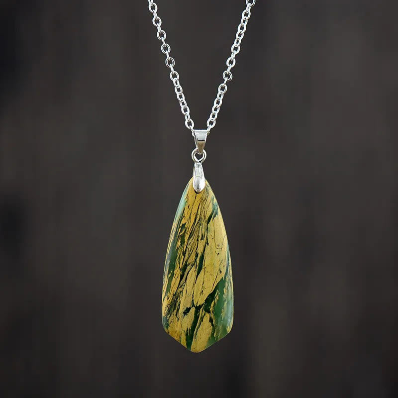 Naszyjniki szczęścia z Buddha Stones i kamieniami cesarskimi - Żółty Kamień Cesarski Biały Łańcuch - image 0