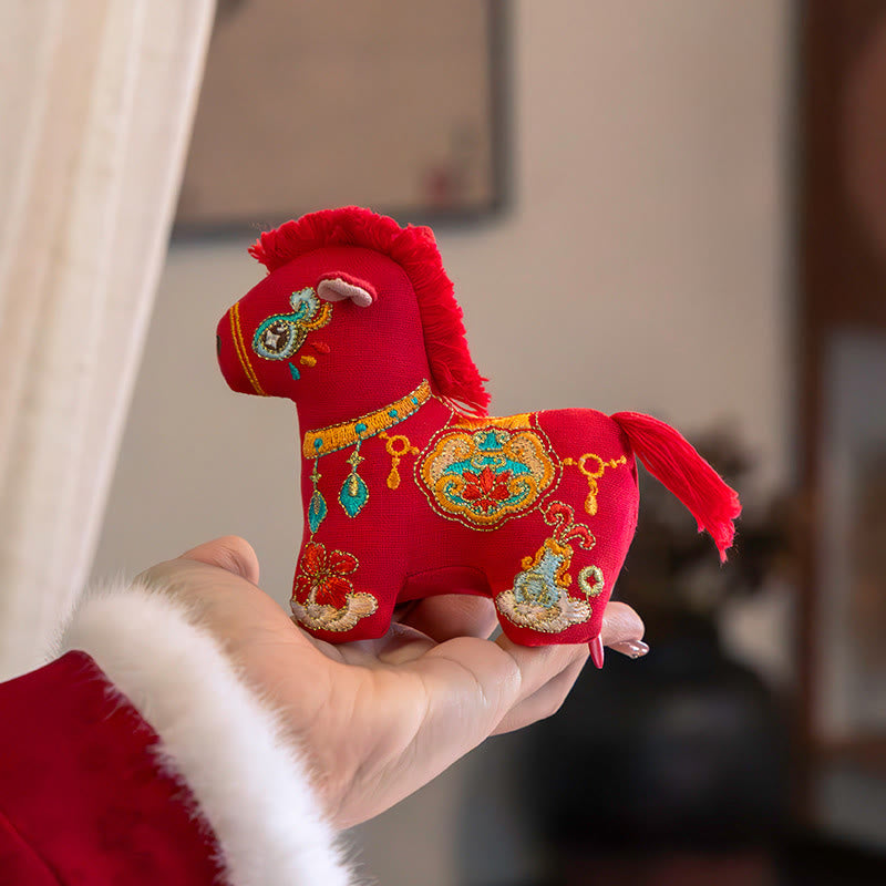 Buddha Stones Rok Konia Czerwony sznurek do haftu wiszącego - image 1