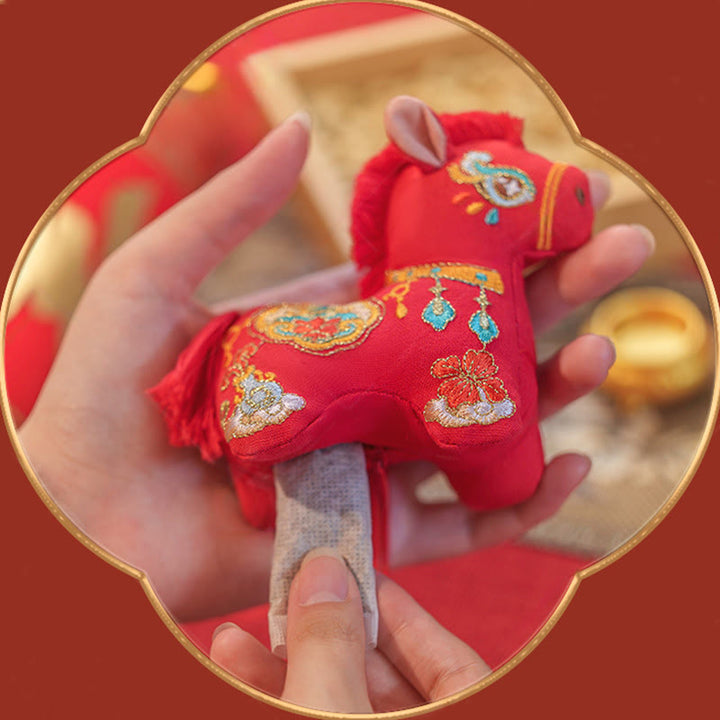 Buddha Stones Rok Konia Czerwony sznurek do haftu wiszącego - image 3