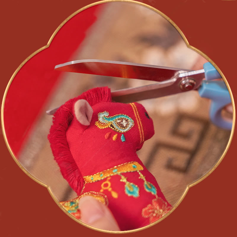 Buddha Stones Rok Konia Czerwony sznurek do haftu wiszącego - image 7