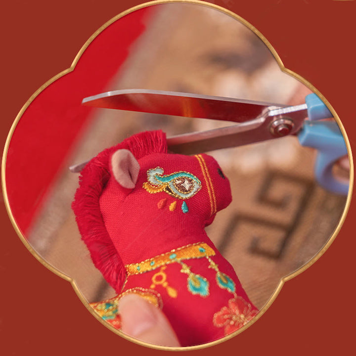 Buddha Stones Rok Konia Czerwony sznurek do haftu wiszącego - image 7