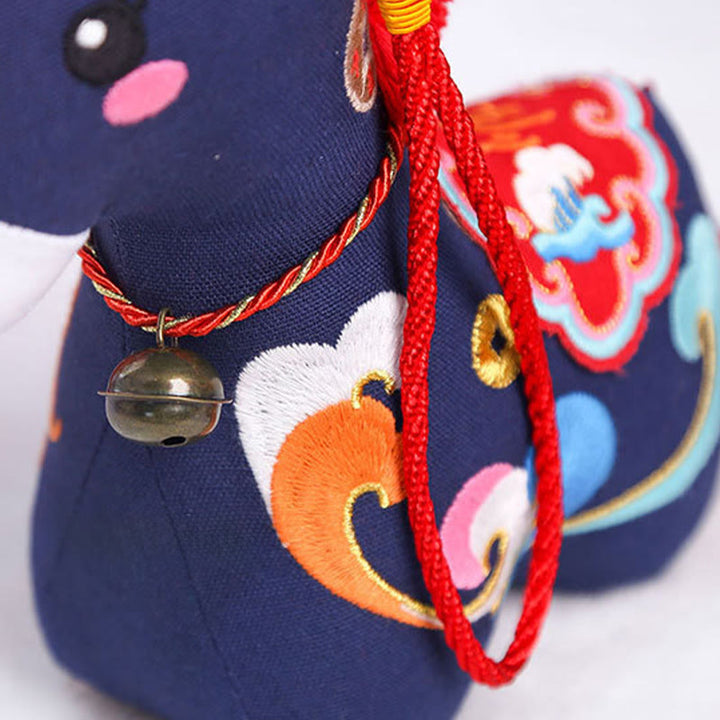 Buddha Stones Rok Konia Miedziany Czerwony Sznurek Fu Charakter Haft Dobrobyt Dekoracja Domu - image 26