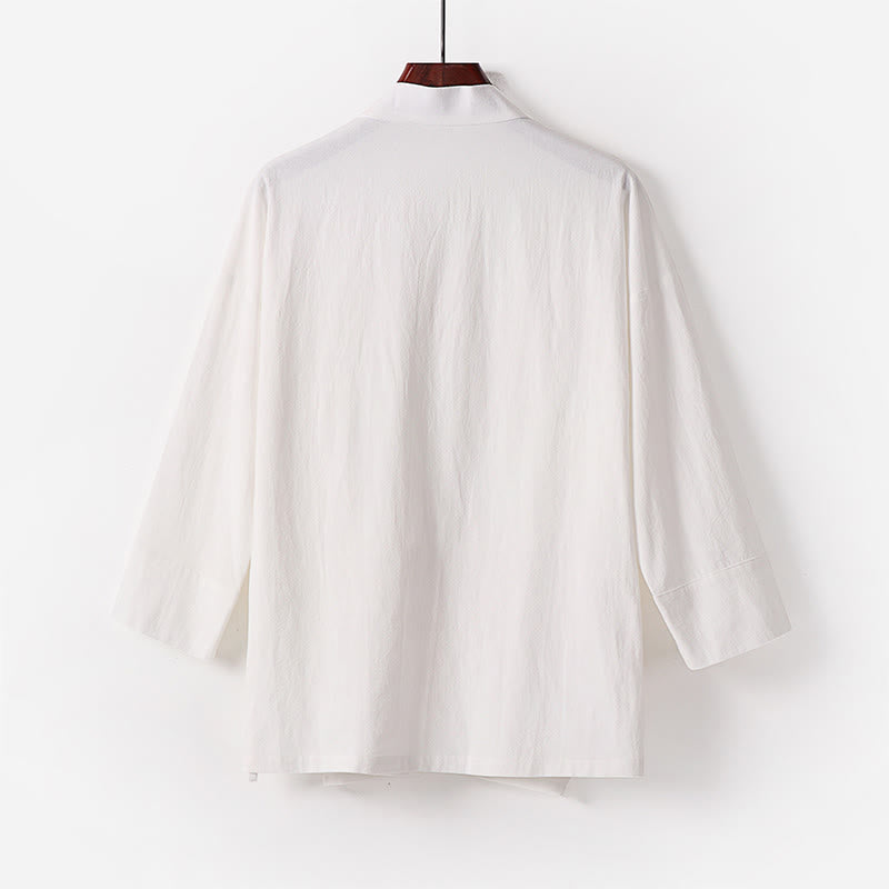 Buddha Stones, 2 sztuki, jesienny, sznurowany, bawełniany kimono, spodnie do kostek z szerokimi nogawkami i kieszeniami, męski zestaw do medytacji - image 19