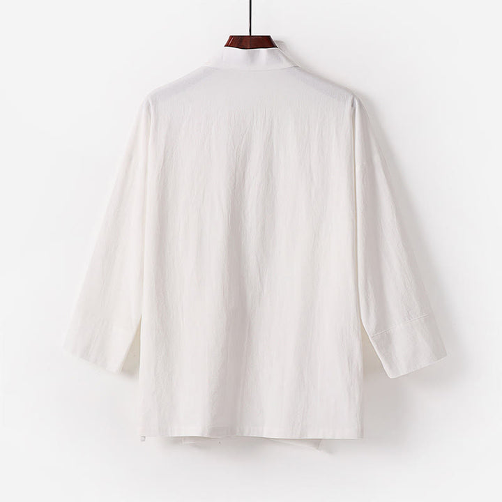 Buddha Stones, 2 sztuki, jesienny, sznurowany, bawełniany kimono, spodnie do kostek z szerokimi nogawkami i kieszeniami, męski zestaw do medytacji - image 19