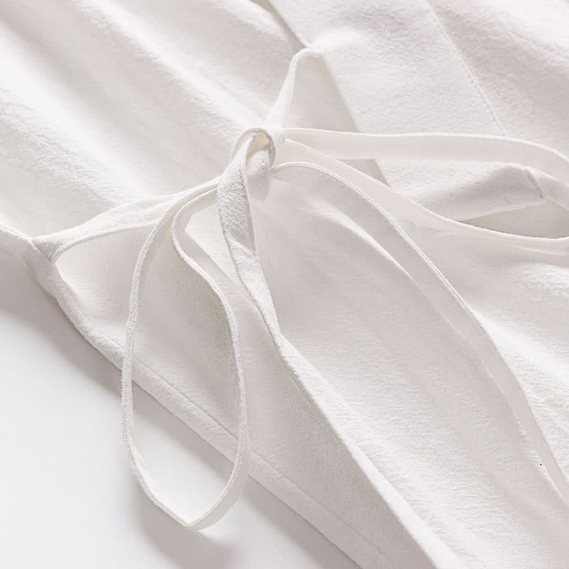 Buddha Stones, 2 sztuki, jesienny, sznurowany, bawełniany kimono, spodnie do kostek z szerokimi nogawkami i kieszeniami, męski zestaw do medytacji - image 24