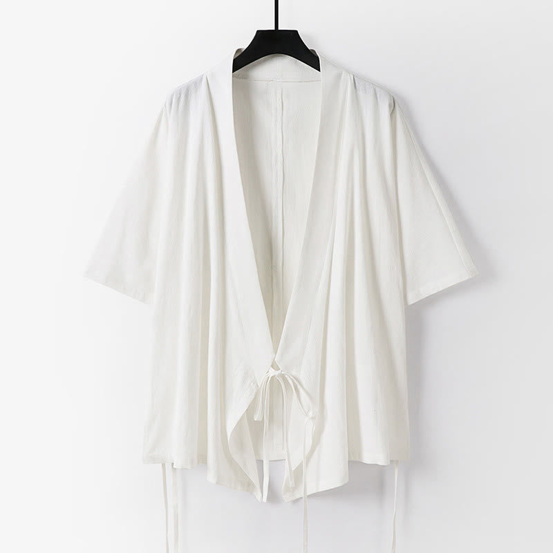 Buddha Stones, 2 szt., jesienny, sznurowany, bawełniany kimono, spodnie ściągane sznurkiem i kieszeniami, męski zestaw do medytacji - image 11