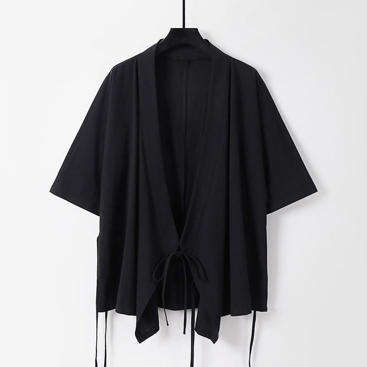 Buddha Stones, 2 szt., jesienny, sznurowany, bawełniany kimono, spodnie ściągane sznurkiem i kieszeniami, męski zestaw do medytacji - image 5