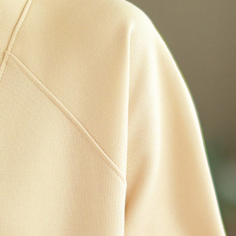 Bluza damska z długim rękawem z bawełny z motywem Buddha Stones, kołnierzykiem ze stójką i guzikami - image 16