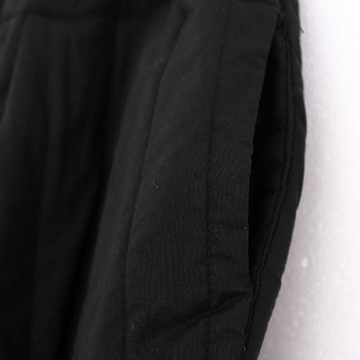Damskie spodnie haremowe z bawełny z Buddha Stones, z kieszeniami, w jednolitym kolorze i blokowym wzorem - image 11