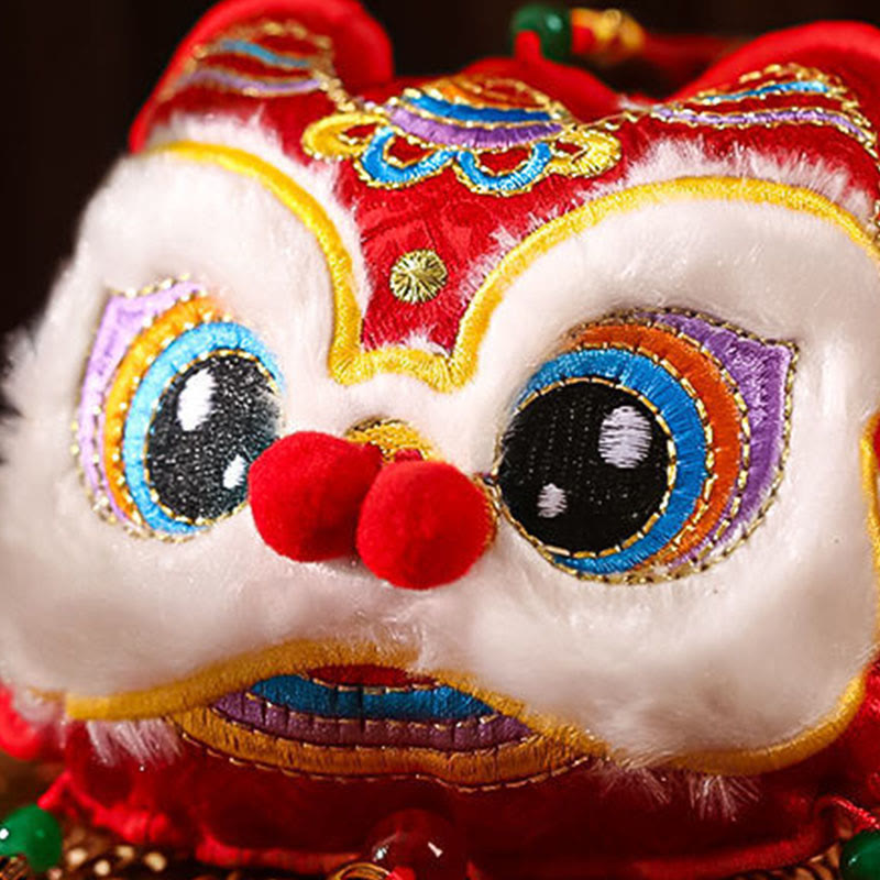 Haft Buddha Stones Rok Konia Fu Postać Miedziana Moneta Kształt Czerwony Sznurek Dekoracja Wisząca - image 8